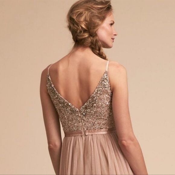 BHLDN - Avery Beaded Sequin Tulle Bridesmaid Special Occasion Dress size 20 - Picture 7 of 15